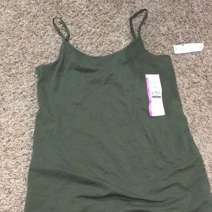 Green skinny tank top